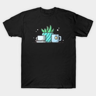 Hot tea, coffee and plant T-Shirt